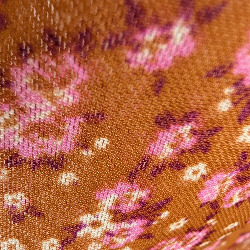 Free People Hello and Goodbye Midi Dress Floral Orange/Brown Est. Medium Boho - Picture 7 of 11